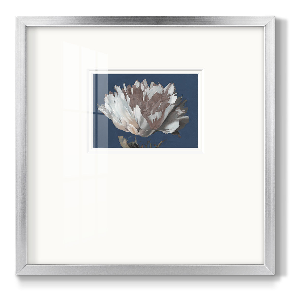 White Peony - Double Matboard Framed Print