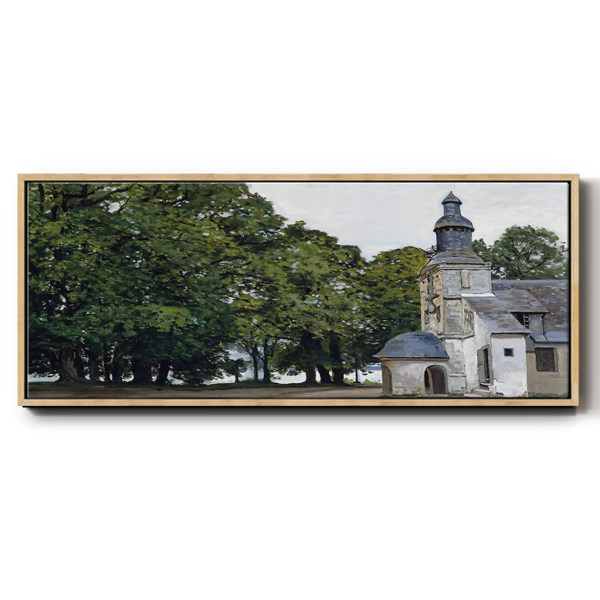 The Chapel Notre - Floater Framed Canvas Print