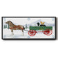 Santa's Farm Collection C - Floater Framed Canvas Print