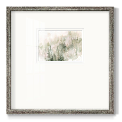 Misty Mountain Sides Premium Framed Print Double Matboard