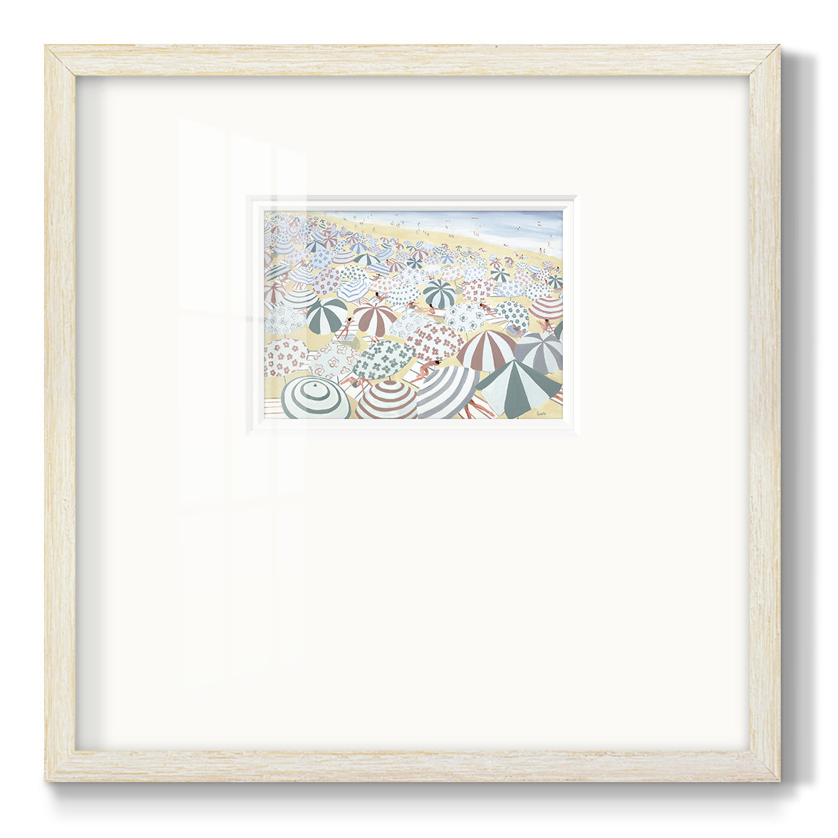 Subtle Beach- Premium Framed Print Double Matboard