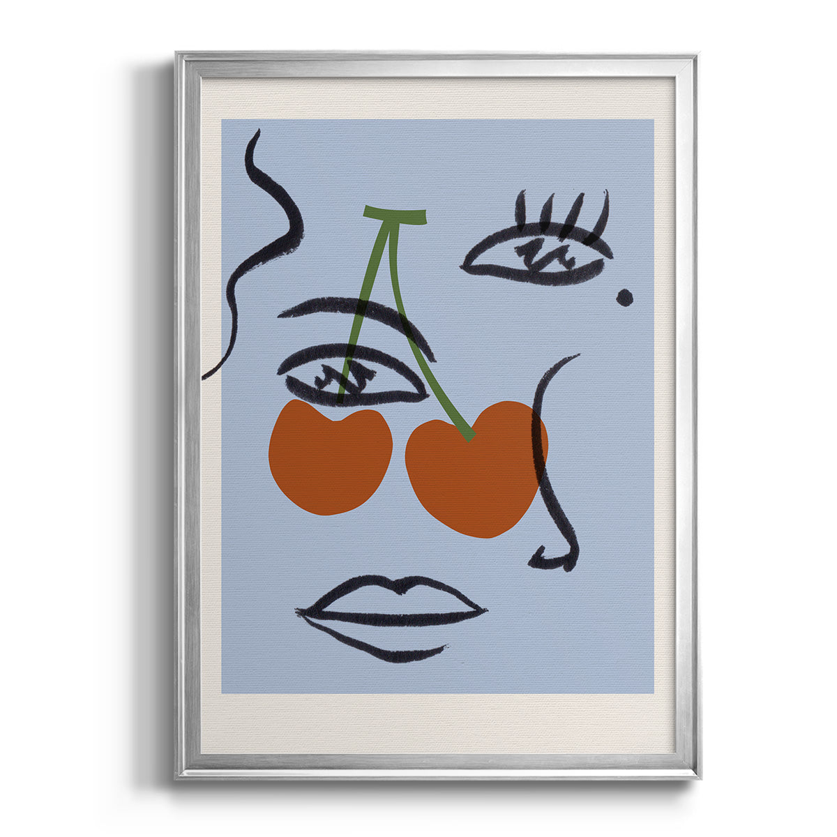Cherry Baby I - Modern Framed Canvas Print