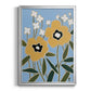 Woodblock Floral II - Modern Framed Canvas Print