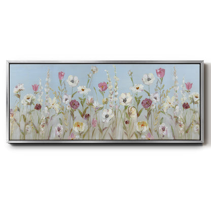 Meadow Spring Blooms - Floater Framed Canvas Print