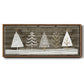 Wooded White Christmas Collection D - Floater Framed Canvas Print