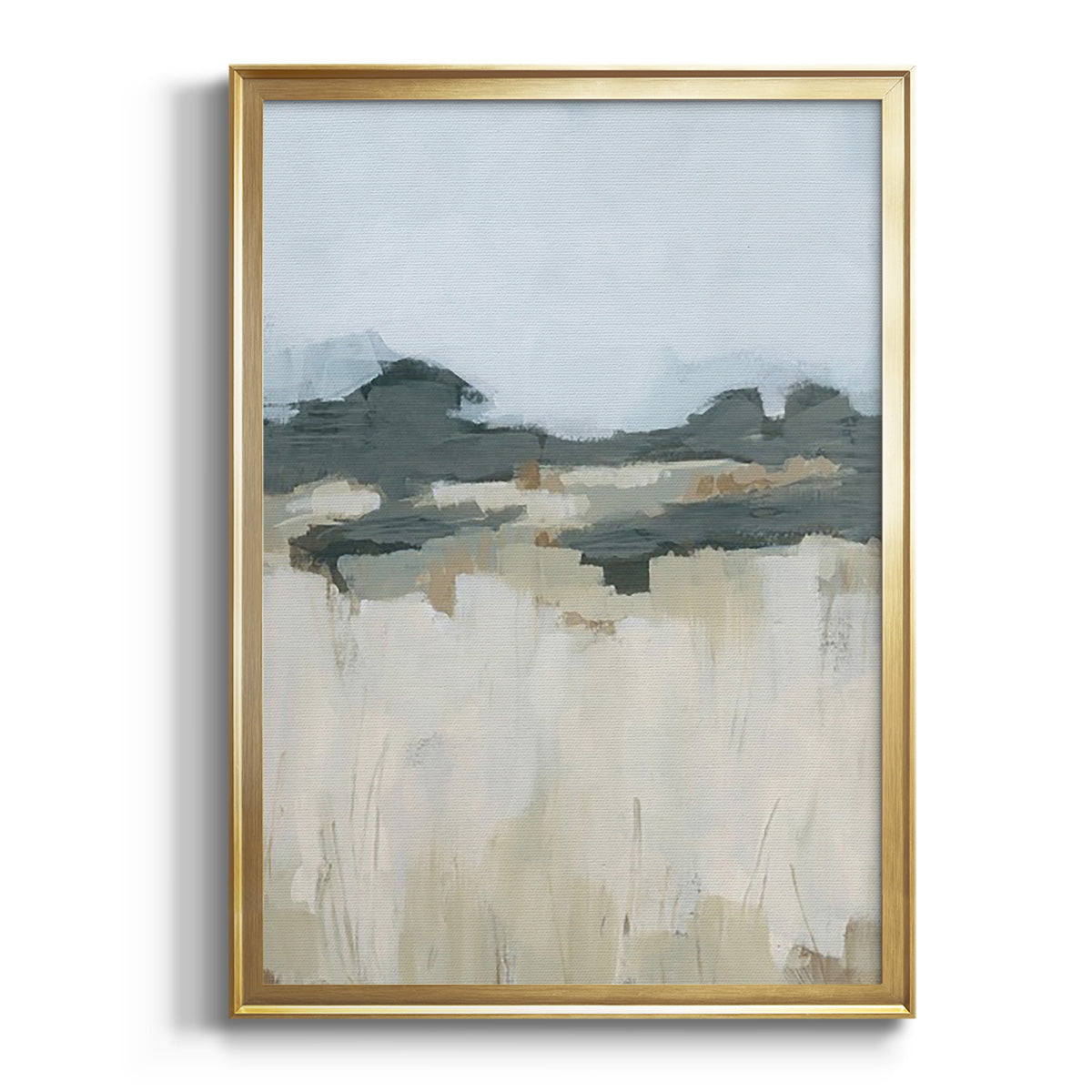 Brushstroke Badlands II - Modern Framed Canvas Print