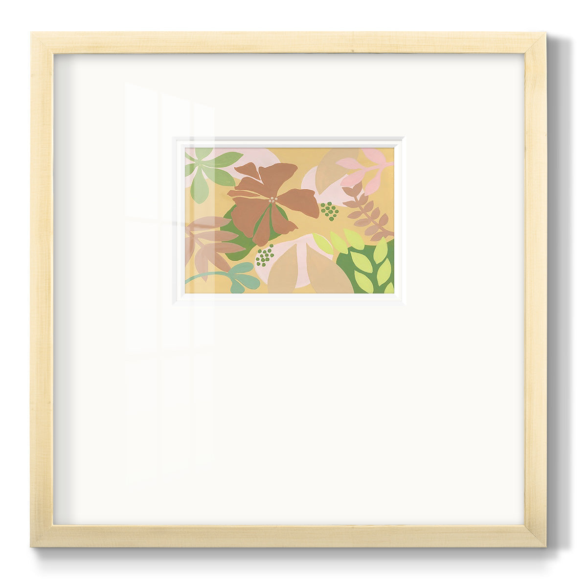 Neutral Blooms IV - Double Matboard Framed Print