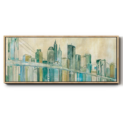 New York City Sketch - Floater Framed Canvas Print