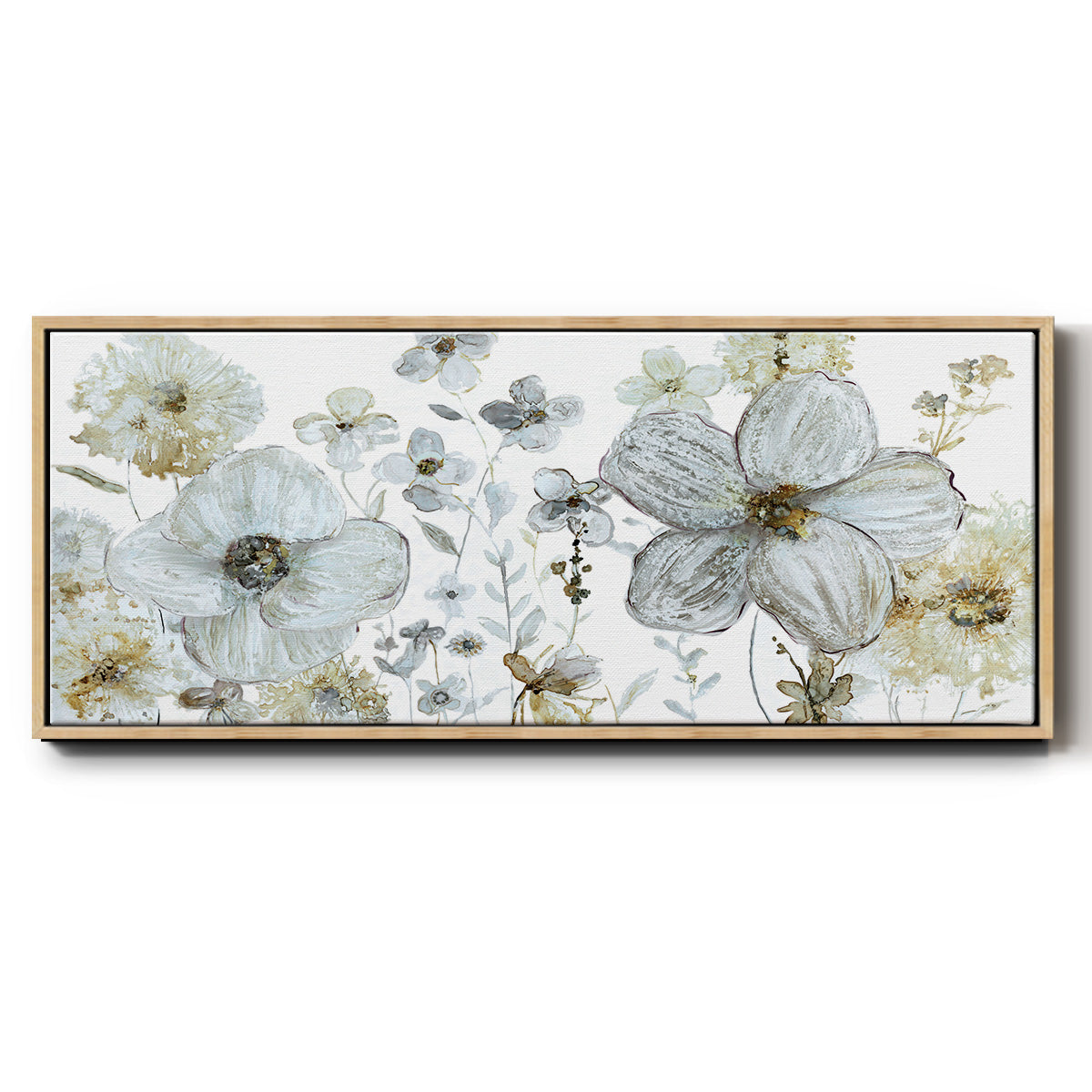 Garden Glitter III - Floater Framed Canvas Print
