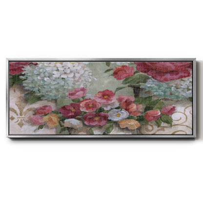 Contained Blooms - Floater Framed Canvas Print