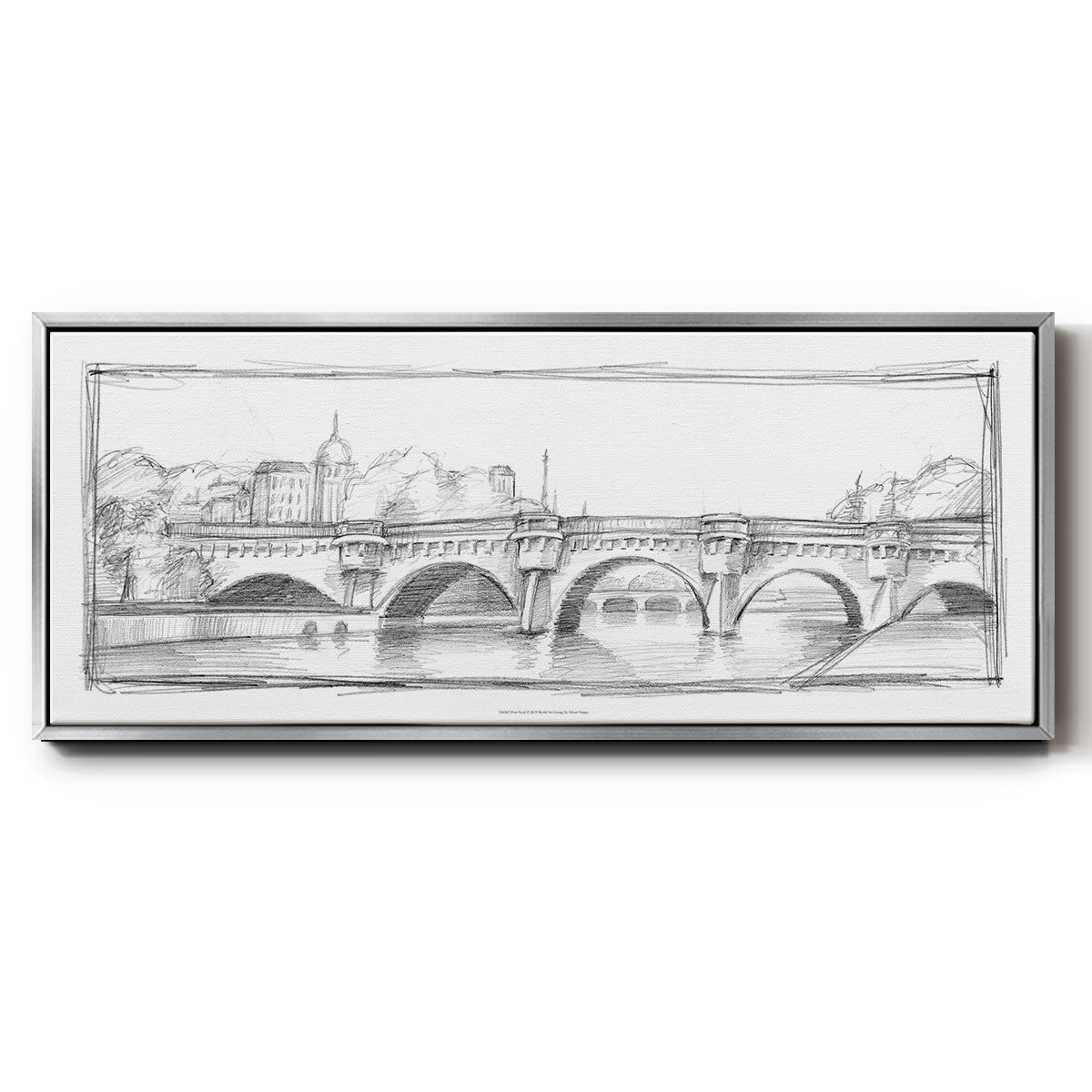 Pont Neuf - Floater Framed Canvas Print