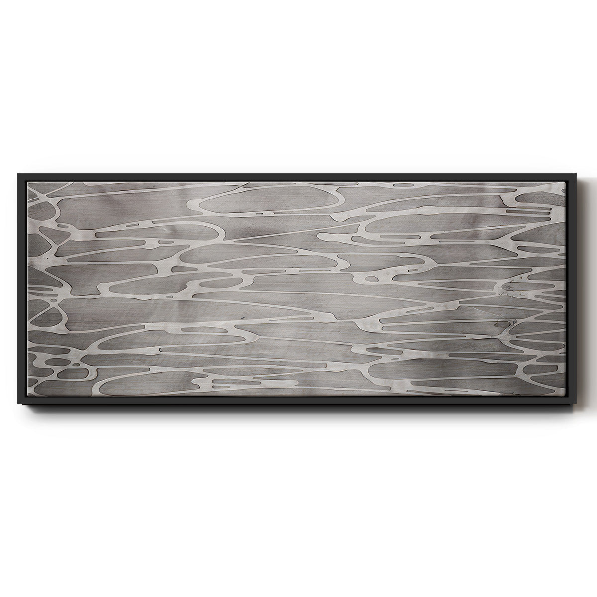 Slate Abstract - Floater Framed Canvas Print
