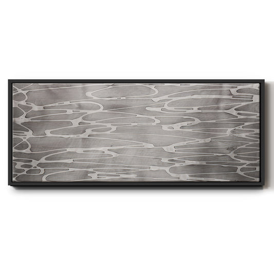 Slate Abstract - Floater Framed Canvas Print