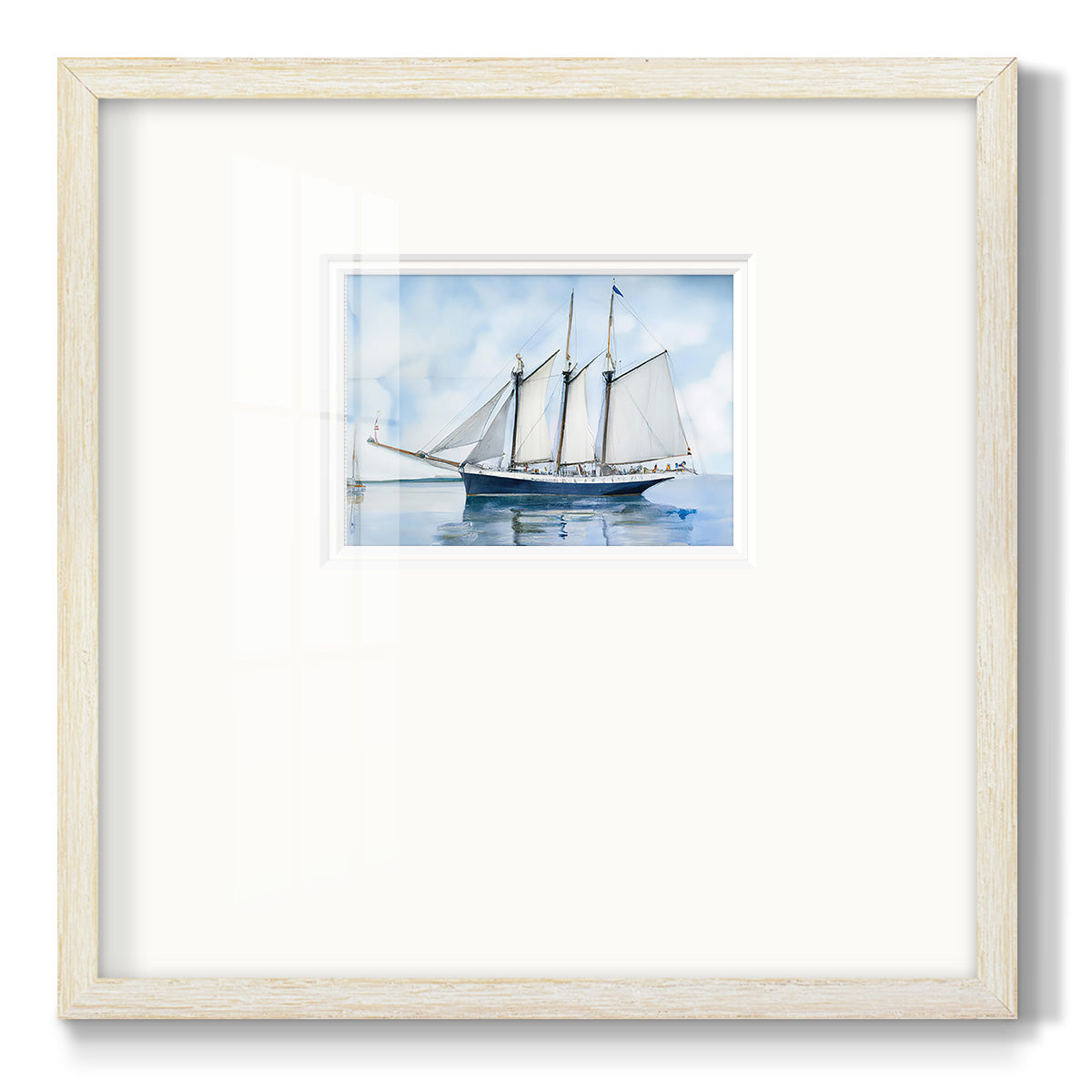 Blue Sail Premium Framed Print Double Matboard