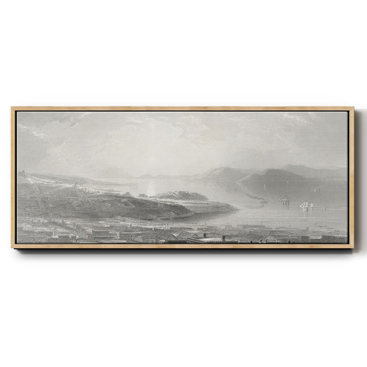 Golden Gate - Floater Framed Canvas Print
