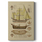 Antique Ship Plan II Premium Gallery Wrapped Canvas - Ready to Hang