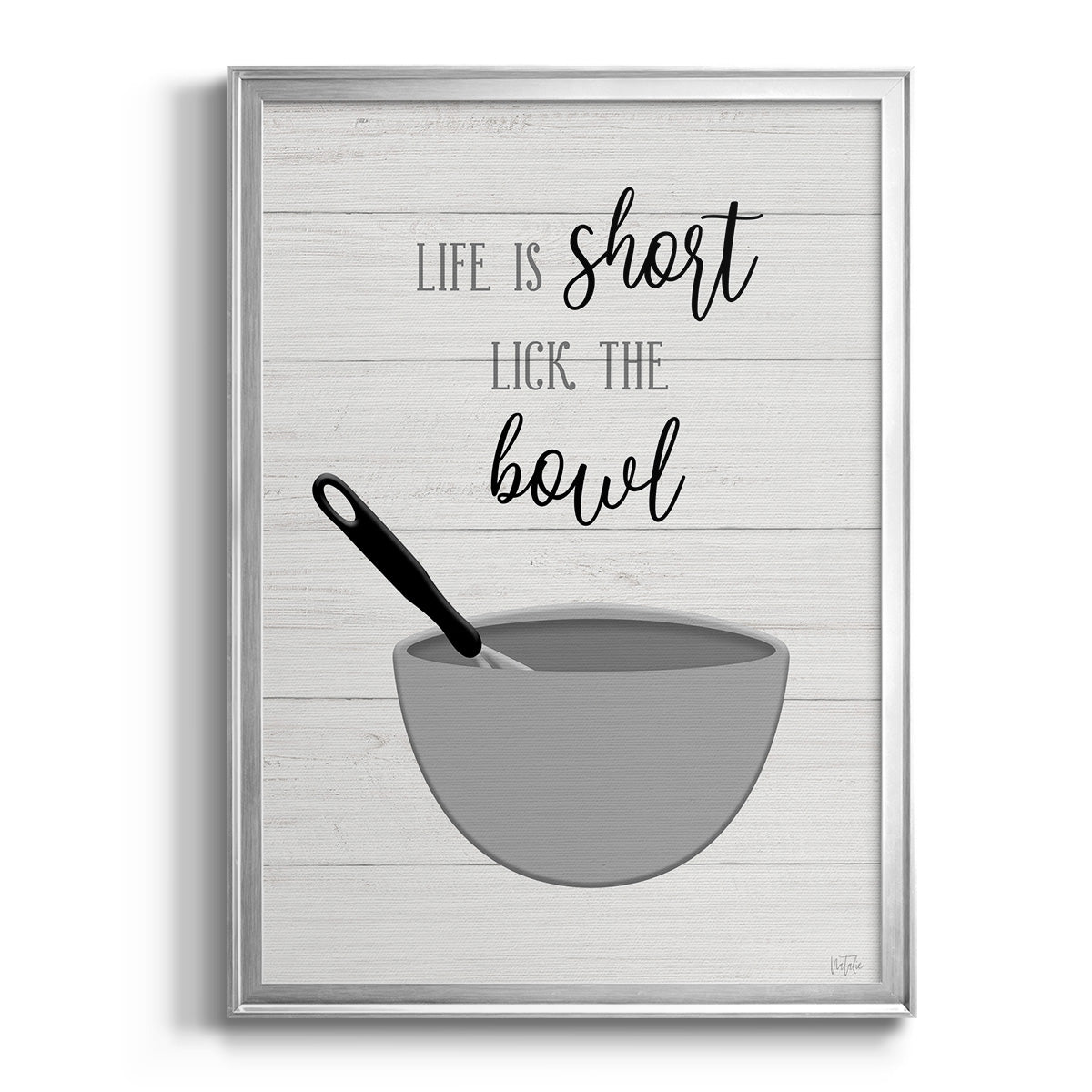 Lick the Bowl - Modern Framed Canvas Print