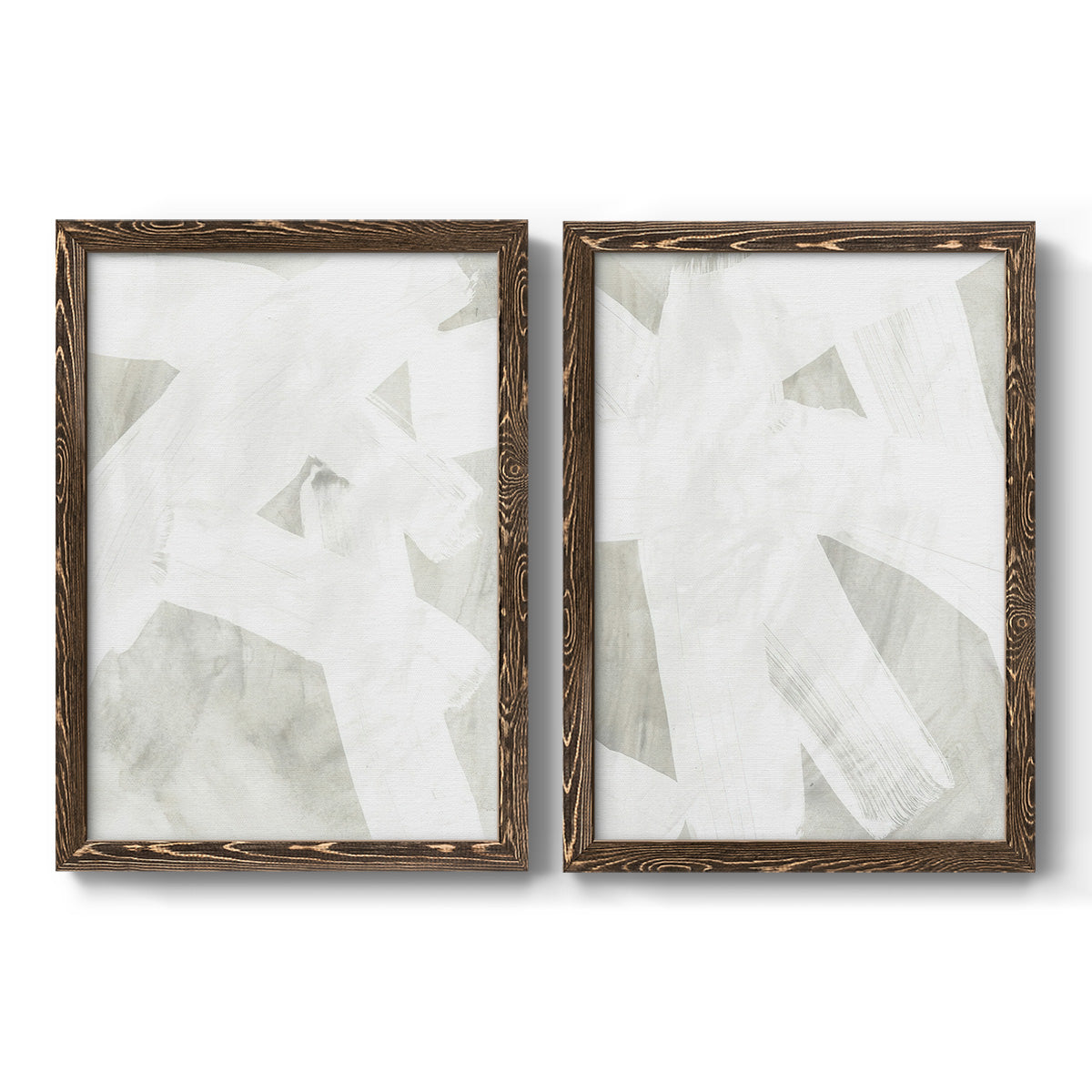 Stone Brush I - Premium Framed Canvas 2 Piece Set - Ready to Hang