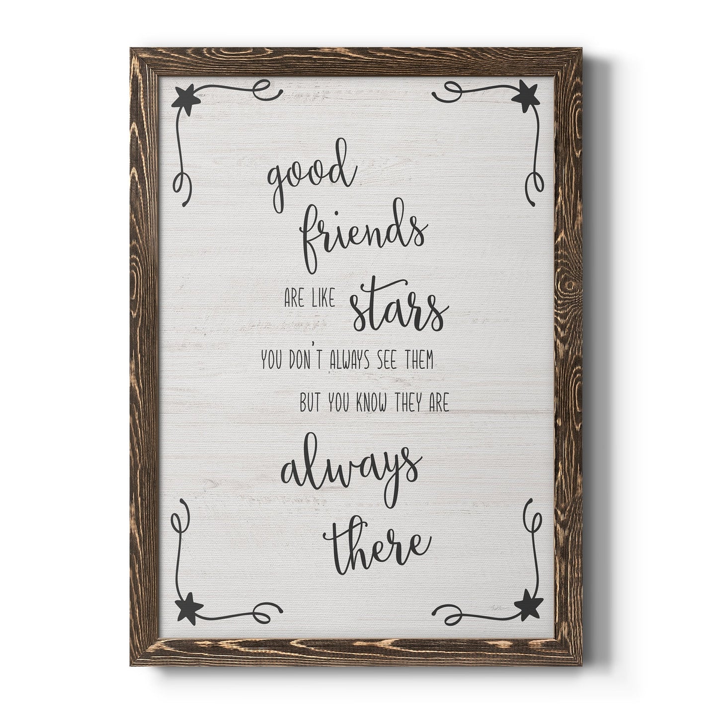 Always There - Barnwood Framed Canvas Print