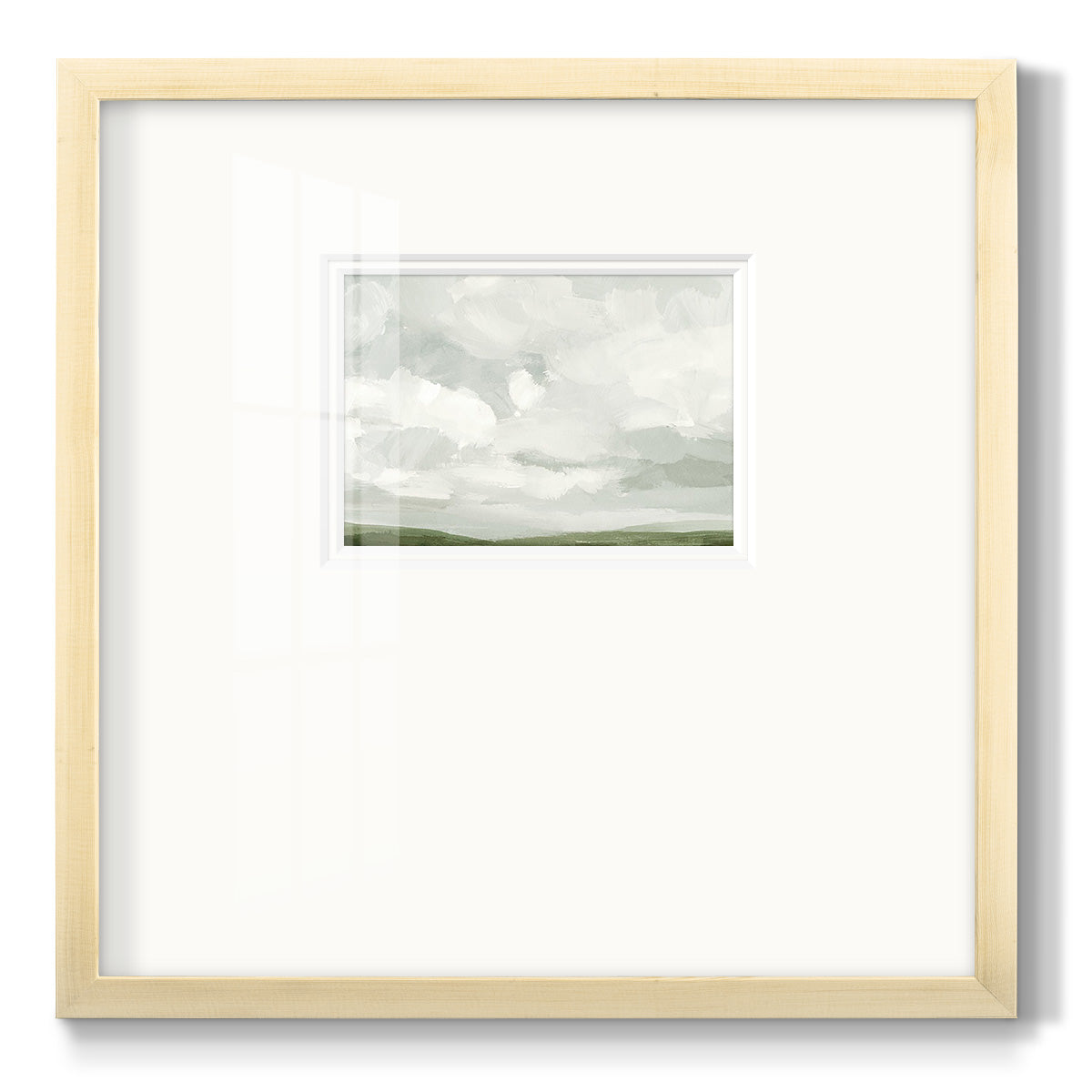Gray Stone Sky IV - Double Matboard Framed Print