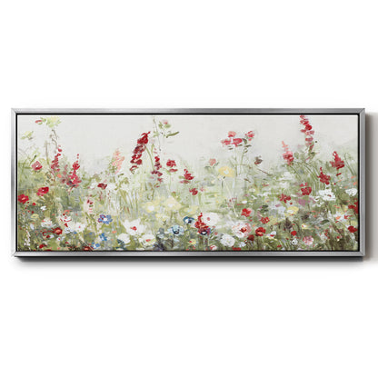Sweet Spring Meadow - Floater Framed Canvas Print