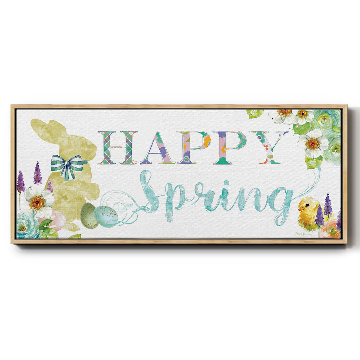 Happy Spring - Floater Framed Canvas Print