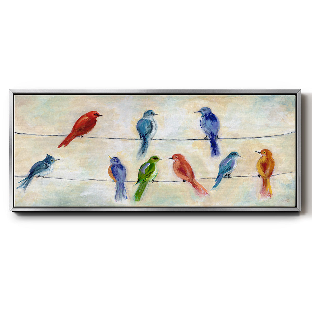 Chatter - Floater Framed Canvas Print