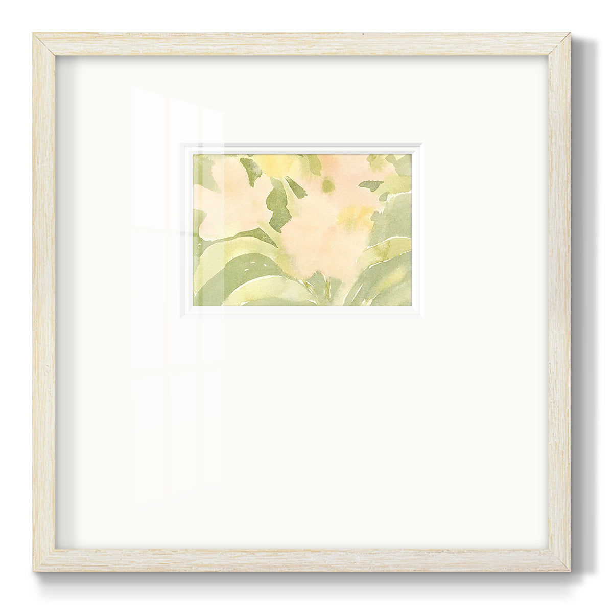 Verdant Floral Abstract II Premium Framed Print Double Matboard