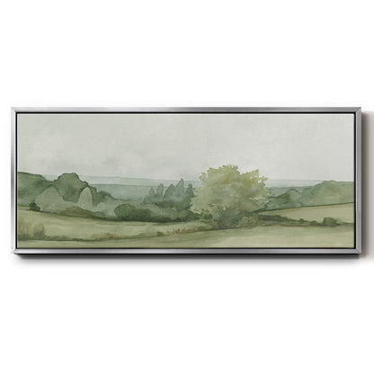 Vintage Landscape Sketch II - Floater Framed Canvas Print