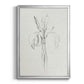 Neutral Iris Sketch II - Modern Framed Canvas Print