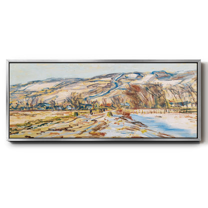 Winter at Giverny, 1886 - Floater Framed Canvas Print