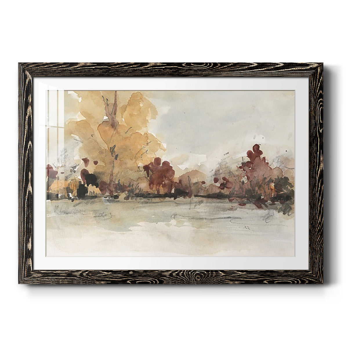 The Autumn View I - Barnwood Framed Art Print
