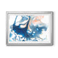 Dancing Blue I Premium Framed Print - Ready to Hang