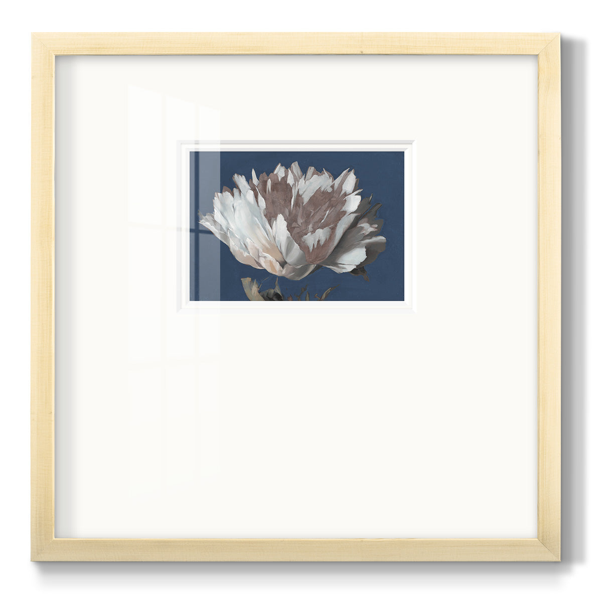 White Peony - Double Matboard Framed Print