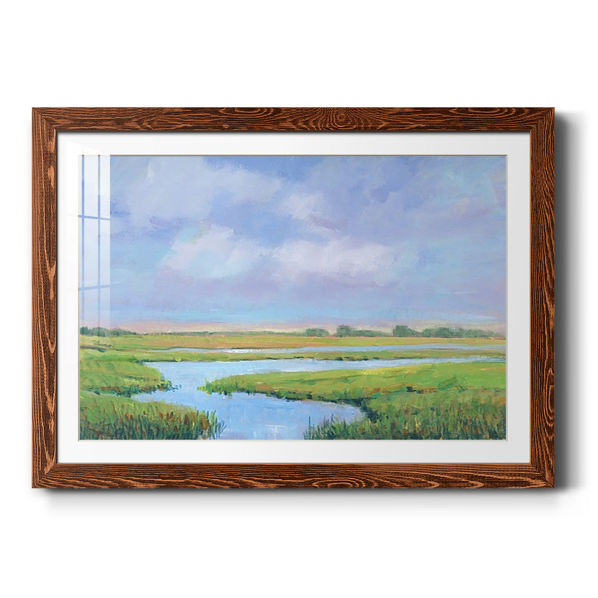 Summer Marsh II - Barnwood Framed Art Print