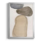 River Rocks Contour I - Modern Framed Canvas Print
