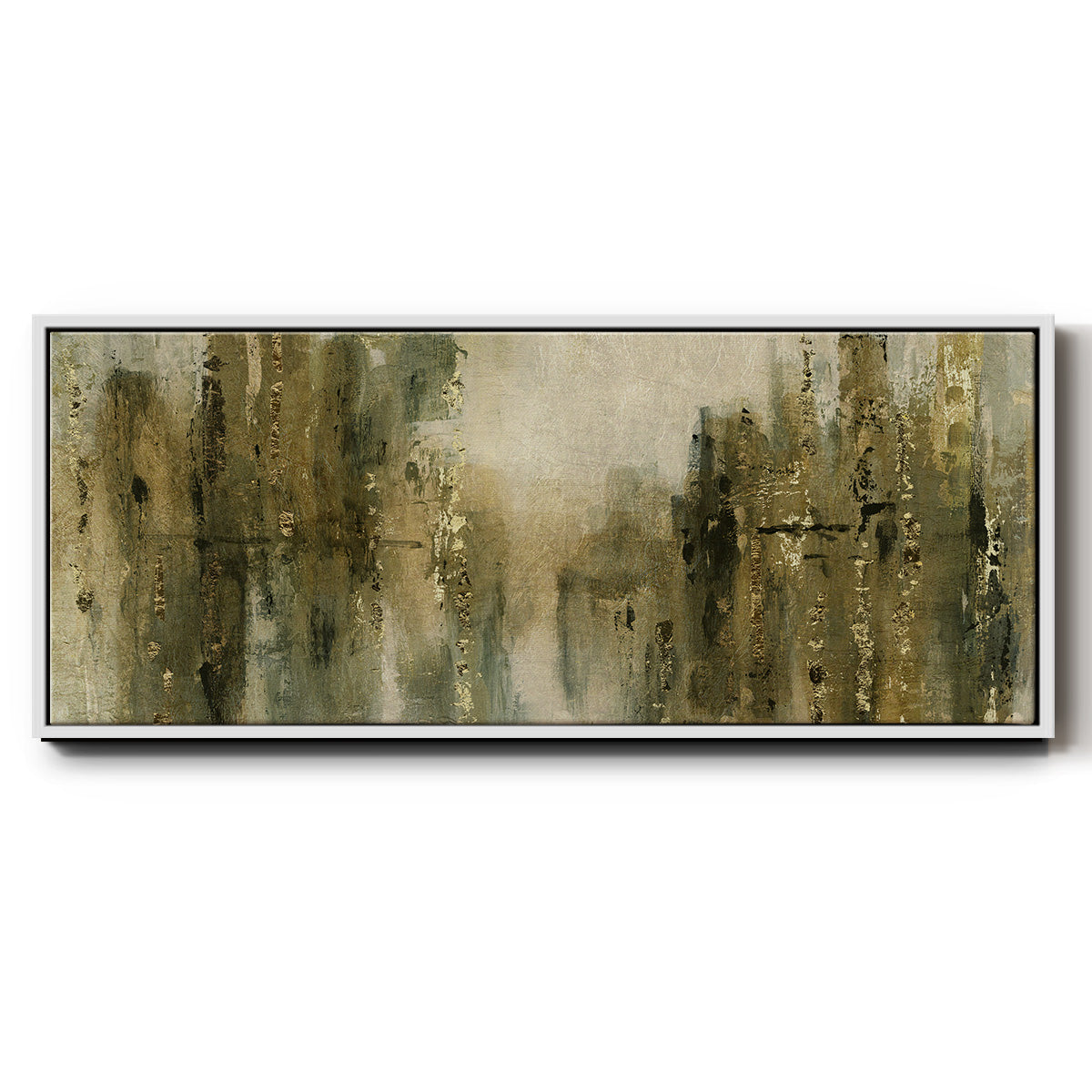 Gold City Shine - Floater Framed Canvas Print