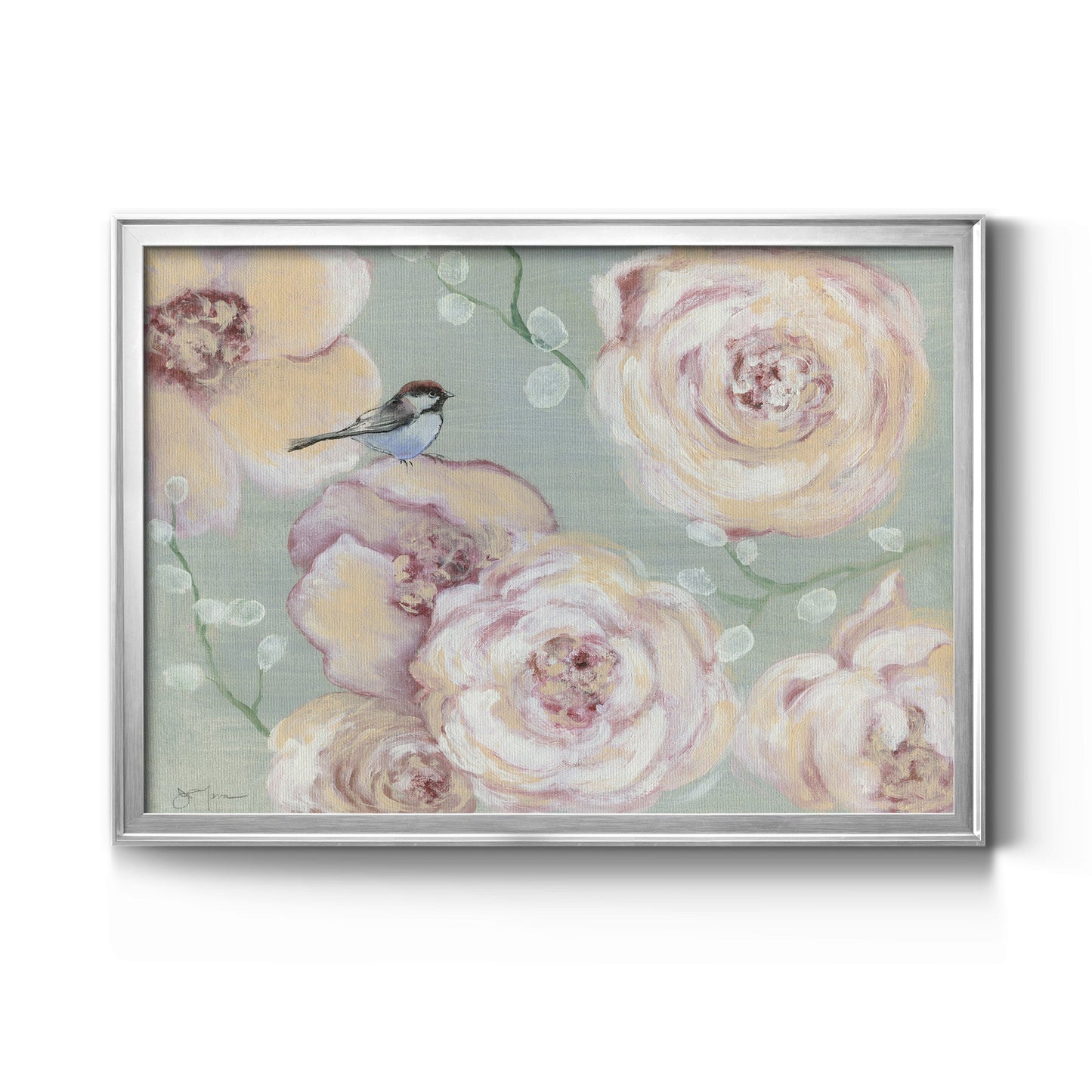 Blush Melody - Modern Framed Canvas Print