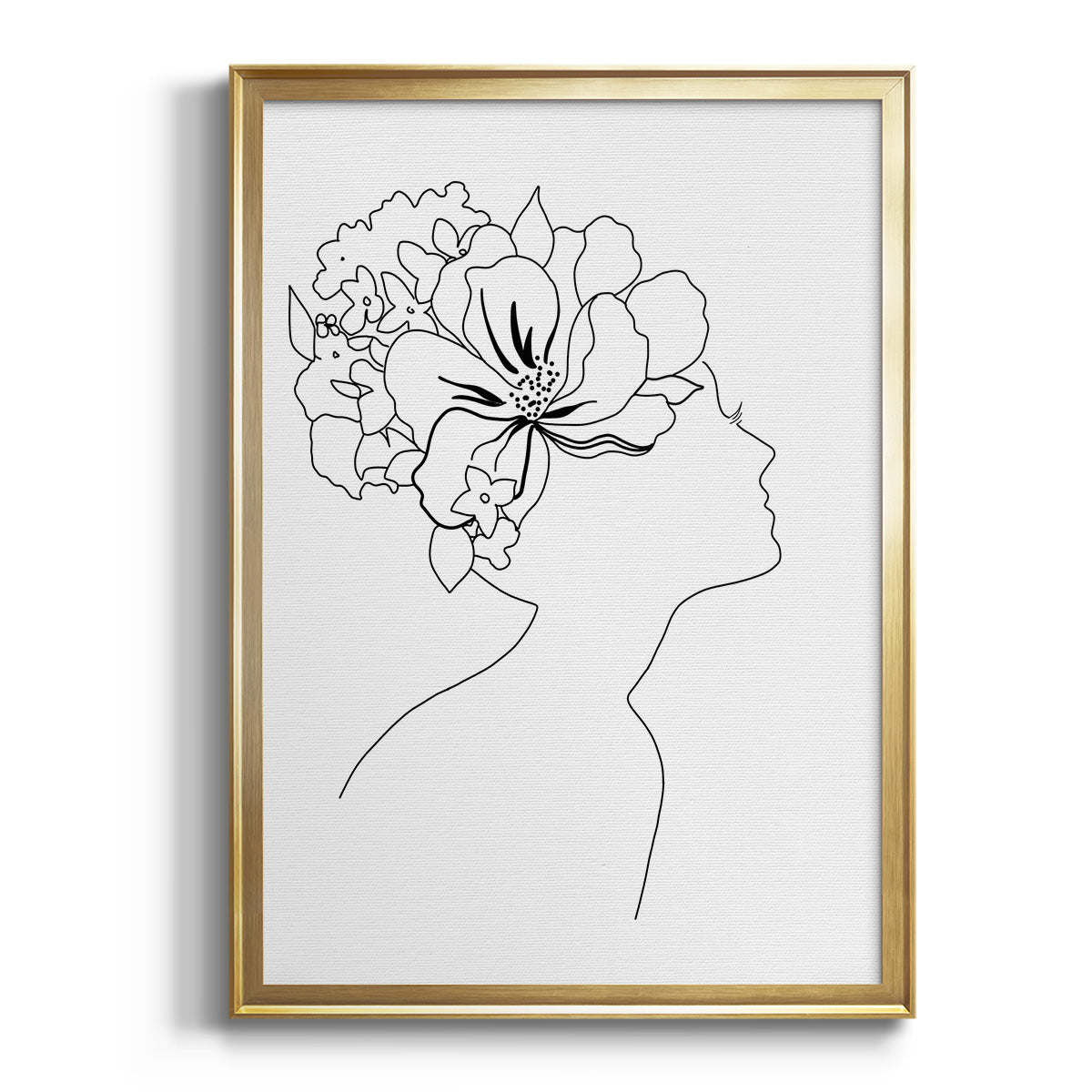 Fashion Floral Sketch I - Modern Framed Canvas Print