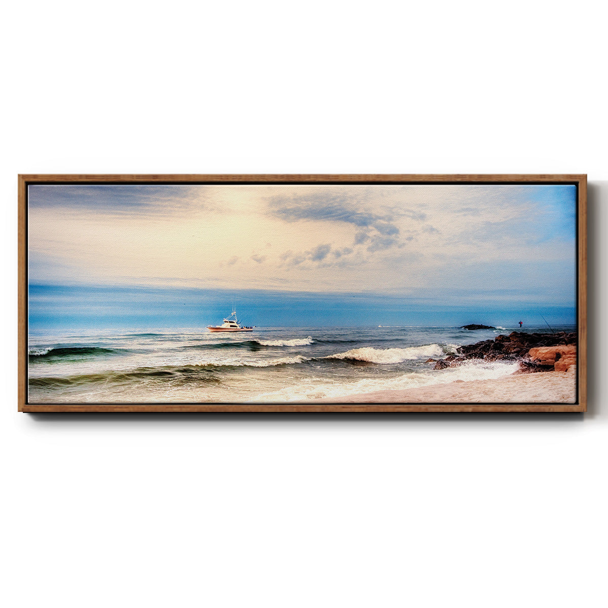 Heading to Sea - Floater Framed Canvas Print