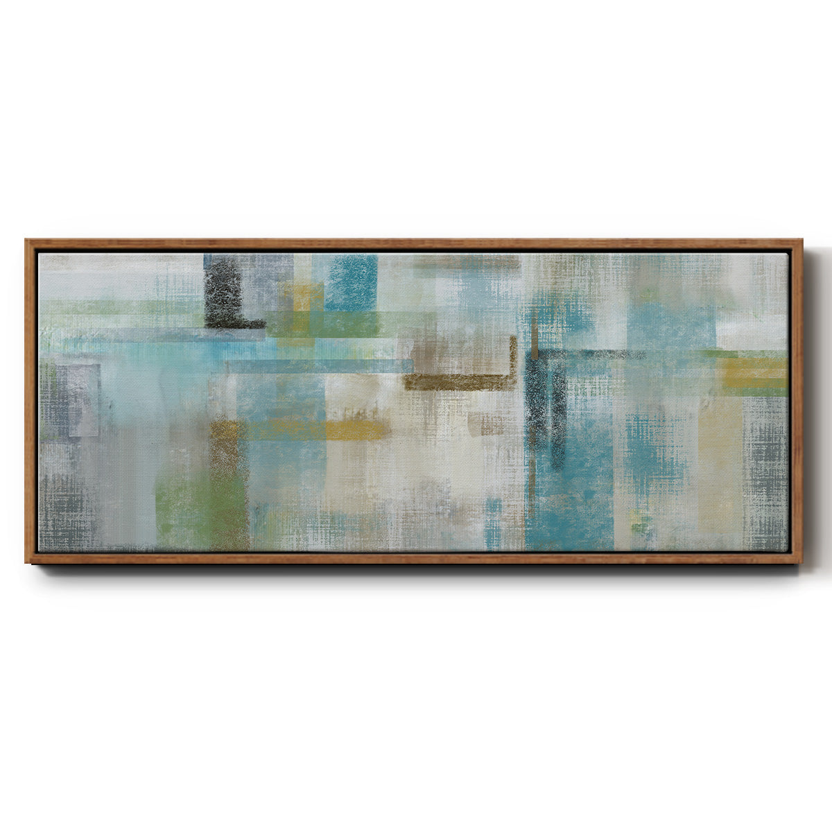 Bits and Pieces - Floater Framed Canvas Print