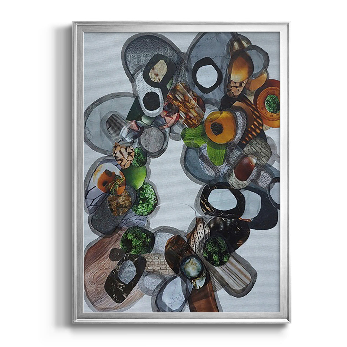 Amelia Island Stones - Modern Framed Canvas Print