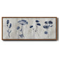 Indigo Row - Floater Framed Canvas Print