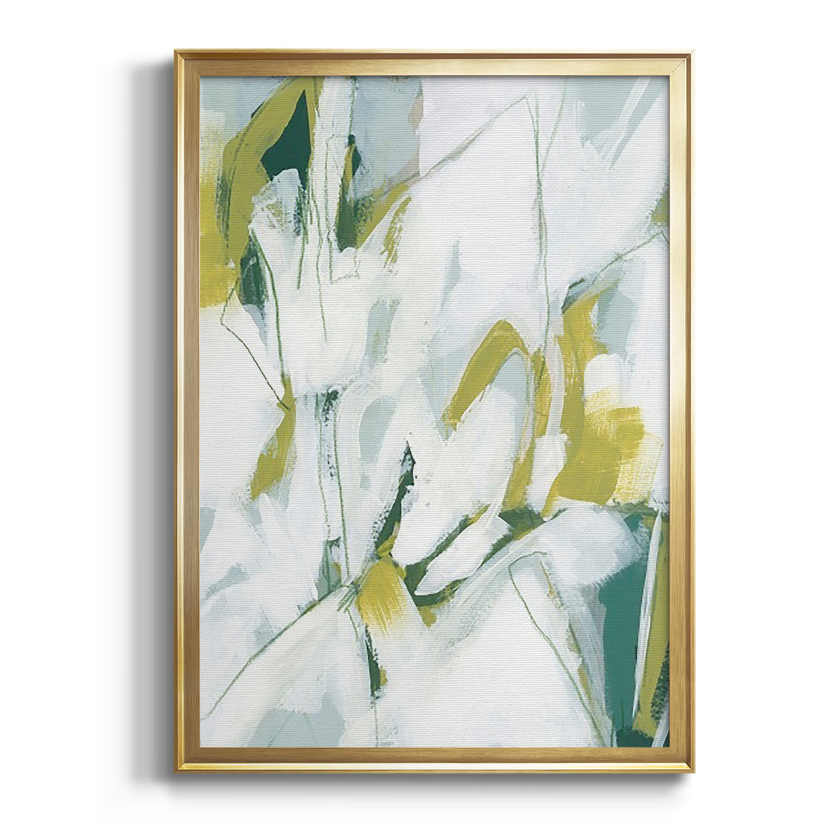 Emerald Ice II - Modern Framed Canvas Print