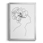 Fashion Floral Sketch I - Modern Framed Canvas Print