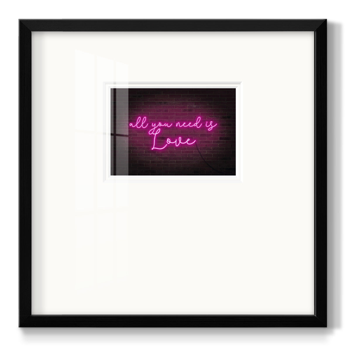 Neon Love I - Double Matboard Framed Print