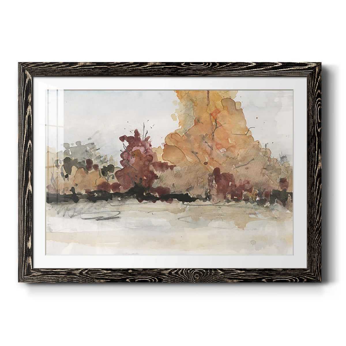 The Autumn View II - Barnwood Framed Art Print