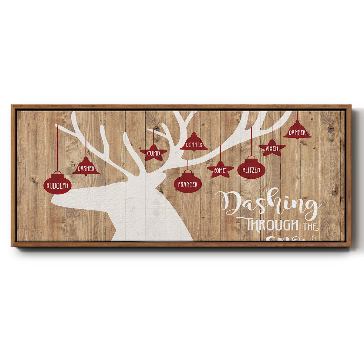 Dashing Through The Snow - Floater Framed Canvas Print