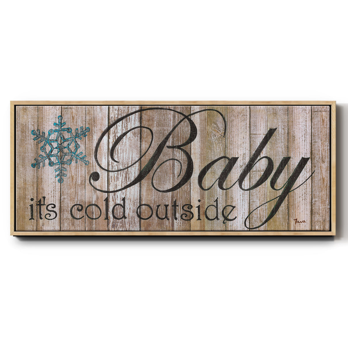 Baby It's Cold - Floater Framed Canvas Print