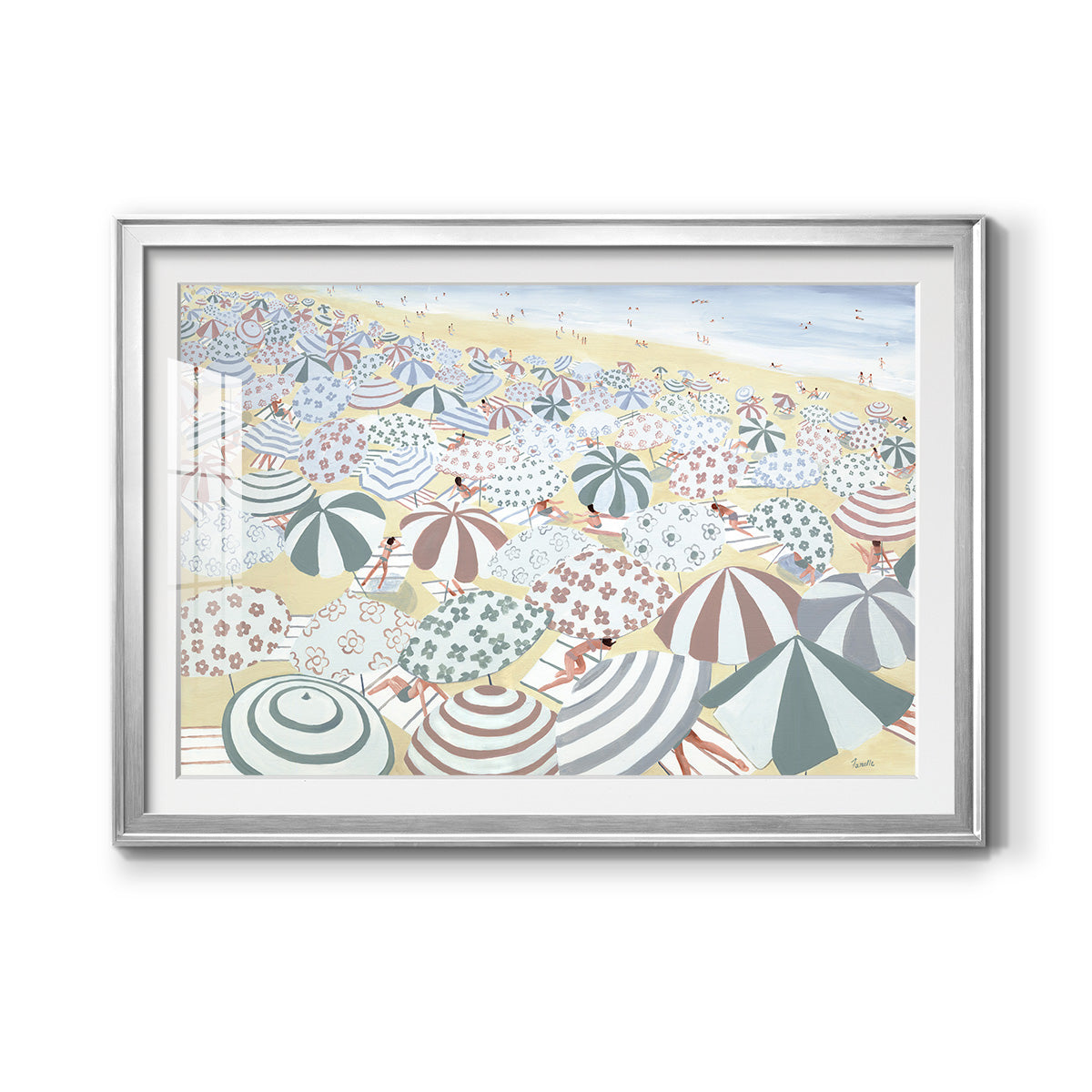 Subtle Beach - Modern Framed Art Print
